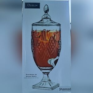 Godinger Dublin Collection Crystal Beverage Dispenser - Clear